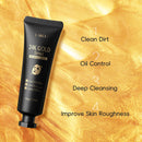 LAIKOU Mascarilla de colágeno de caracol de oro de 24 quilates, mascarilla facial exfoliante, antiarrugas, blanqueadora, elimina puntos negros, mascarilla facial desprendible, producto para la piel