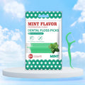 Bâtonnet de fil dentaire à la menthe - Bâtonnet de fil dentaire jetable et portable pour soins à domicile - Soins bucco-dentaires - Nettoyage en profondeur - Nettoyage interdentaire