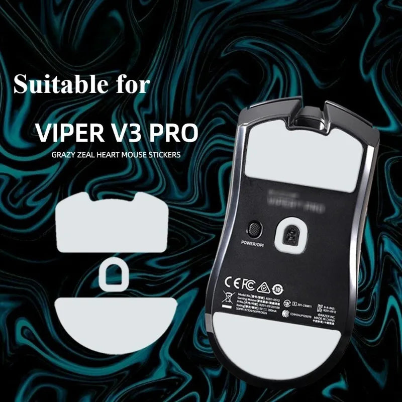 2pcs/Group Smooth and Wear-resistant Mouse Ice Skates Suitable for Razer Viper V3PRO Mouse Bottom Accessories Replacement