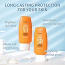 LAIKOU Protector solar facial FPS 50+, protector solar facial de doble tubo, multiefecto Pa+++, 50 g