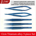 Ophthalmic Microscopic Instruments Scissors+Needle Holder+Tweezers with Surgical Box Titanium Alloy Ophthalmic Surgical Tools