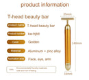 24K Gold Roller Vibrating Facial Massager Slimming Facial Skin Beauty Pulse Firming Face Massage Lift Tightening Wrinkle Bar
