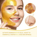 LAIKOU Mascarilla de colágeno de caracol de oro de 24 quilates, mascarilla facial exfoliante, antiarrugas, blanqueadora, elimina puntos negros, mascarilla facial desprendible, producto para la piel