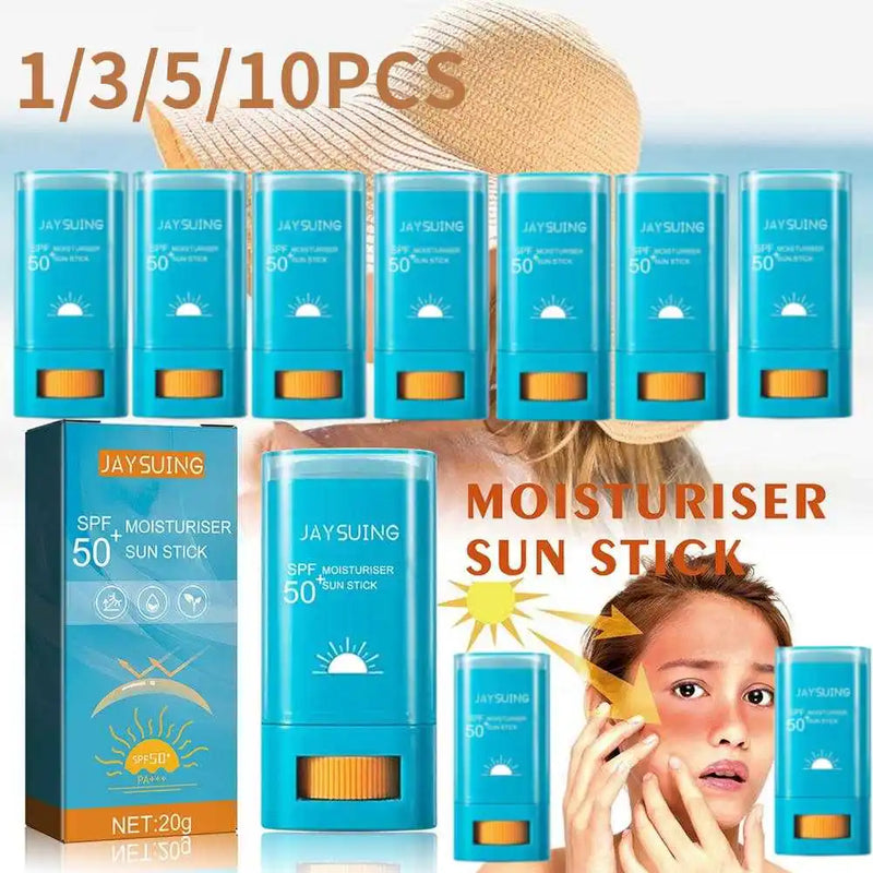 SPF 50+ UV Protective Sunscreen Cream Stick Invisible Broad-Spectrum Face Sunscreen Wear Under Sunburn Anti Oxidant Sunblock