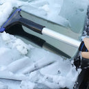 Raspador de Hielo de Aluminio Extensible con Cepillo para Nieve para Parabrisas de Coche, Pala de Nieve Telescópica Extralarga