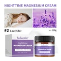 Lotion au magnésium, Crème de nuit au magnésium, Soin à la lavande pour les jambes, les bras et le décolleté, Aide naturelle pour un sommeil profond, Hydratant, Réparateur après-soleil