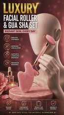 Premium Facial Roller & Gua Sha Beauty Set – Lift, Sculpt & Glow